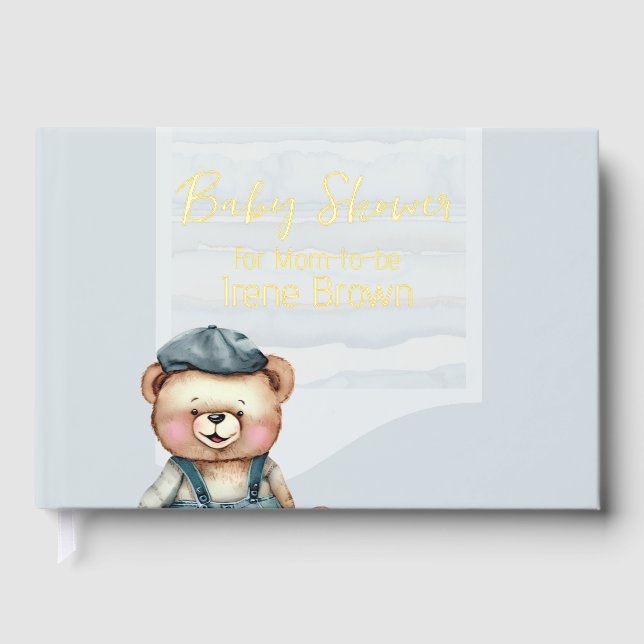 Charming Casual Baby Shower Guest Book (Front)