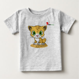 Charming Cat Baby T-Shirt Leopard Print Toddler