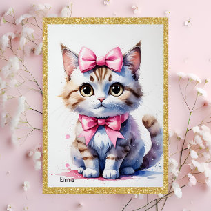 Charming Cat Birthday Invitations