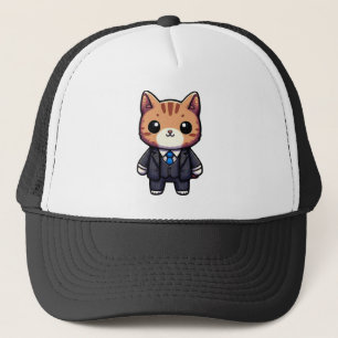 Charming Cat Boss Trucker Hat