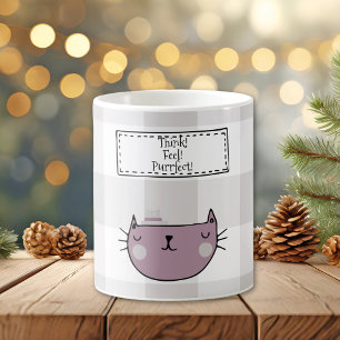 Charming Cat Lover's Purrfect Buffalo plaid Coffee Mug