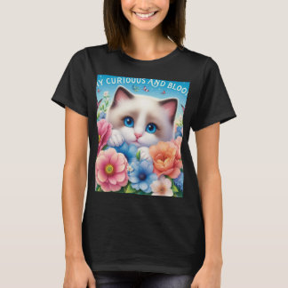 Charming Cat T-Shirt Design