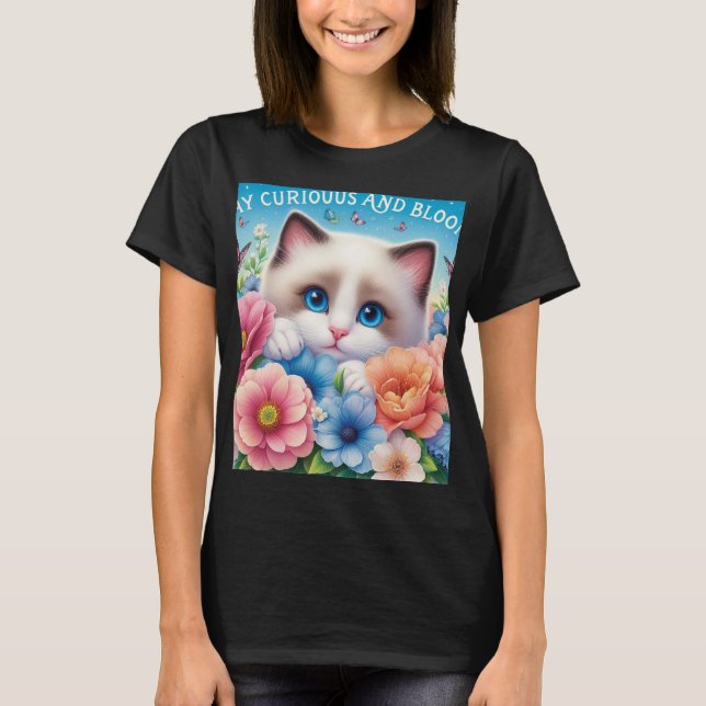 Charming Cat T-Shirt Design (Front)