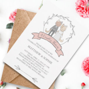 Charming Cats A Couple Shower Invitation