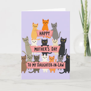 Charming Cats Mothers Day Card