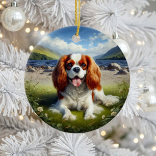 Charming Cavalier King Charles Spaniel Keepsake Ceramic Tree Decoration