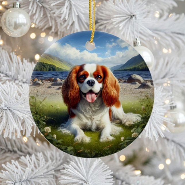 Charming Cavalier King Charles Spaniel Keepsake Ceramic Tree Decoration (Creator Uploaded)