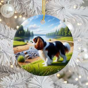 Charming Cavalier King Charles Spaniel Keepsake Ceramic Tree Decoration