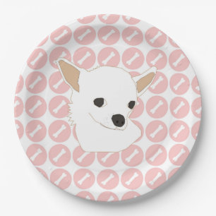 Charming chihuahua pattern paper plate