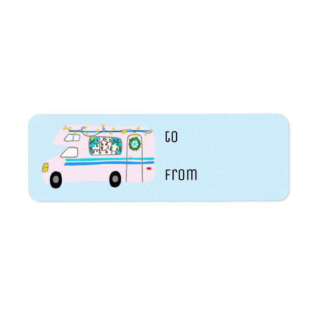 Charming Christmas Camper Vintage RV Xmas Gift (Front)