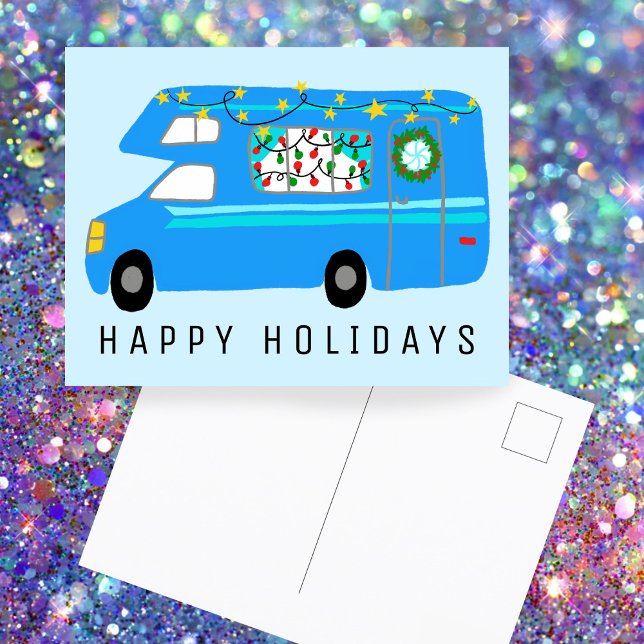Charming Christmas Camper Vintage RV Xmas Postcard (Charming Christmas Camper Vintage RV Xmas Holiday Postcard
)