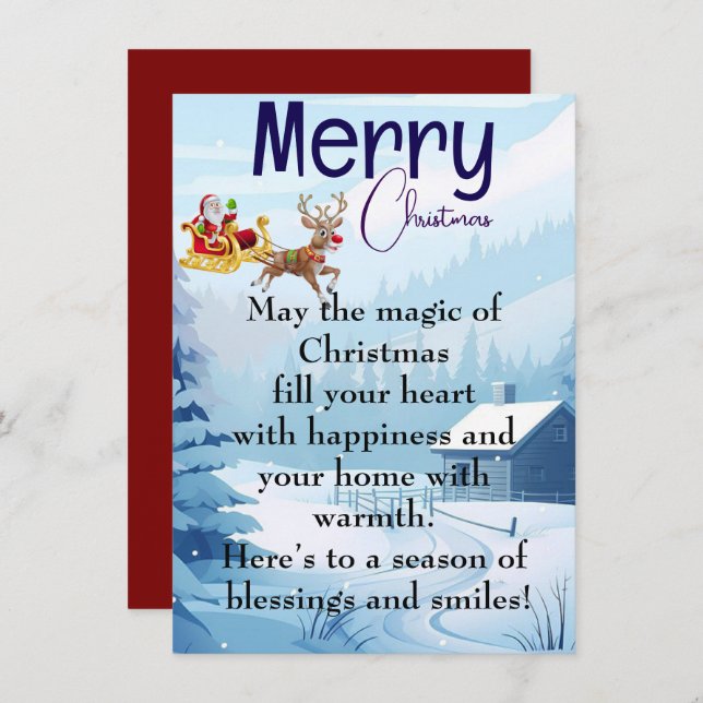 Charming Christmas  Card (Front/Back)