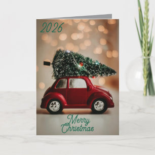 Charming Christmas Card Folded Holiday Design