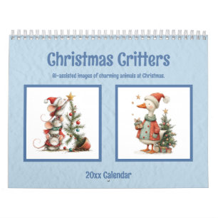 Charming Christmas Critters AI-assisted Images Calendar