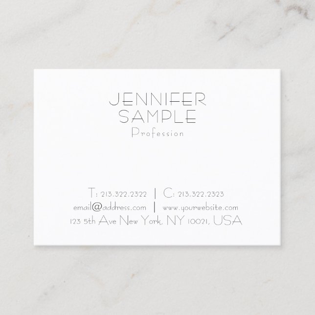 Charming Clean Design Professional Modern Plain Business Card (Front)