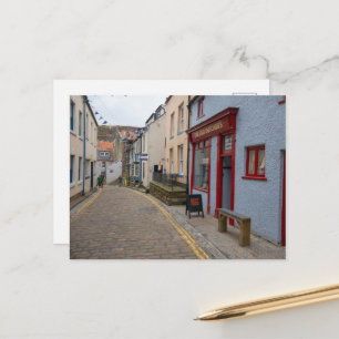 Charming Cobbled Street in Staithes Village Postcard