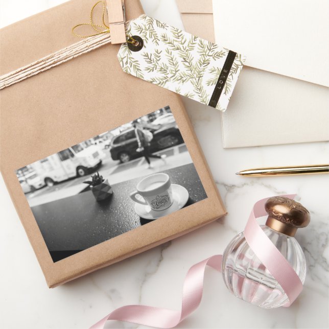 Charming Coffee Bar Rectangular Sticker (Gifting)