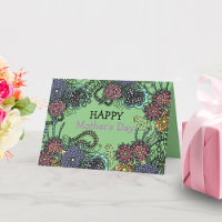 Charming Colourful Doodle Flowers Mother's Day