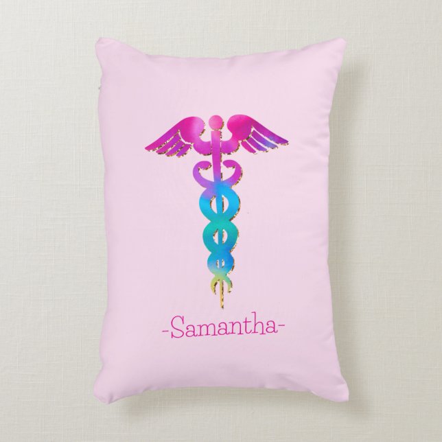 Charming & Colourful Medical Logo Design Decorative Cushion (Front(Vertical))