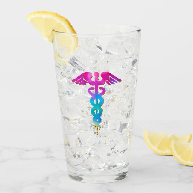 Charming & Colourful Medical Logo Design Glass (Front Ice)