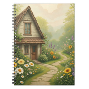 Charming Cottage Whimsical Flower Garden Notebook