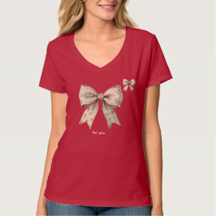 Charming Countryside Aesthetic Cottagecore Bow Ar T-Shirt