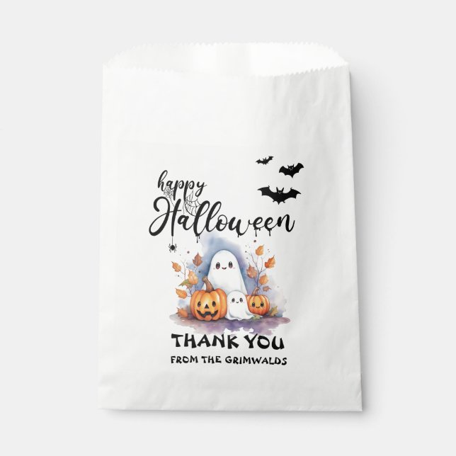 Charming Customisable Halloween  Favour Bags (Front)