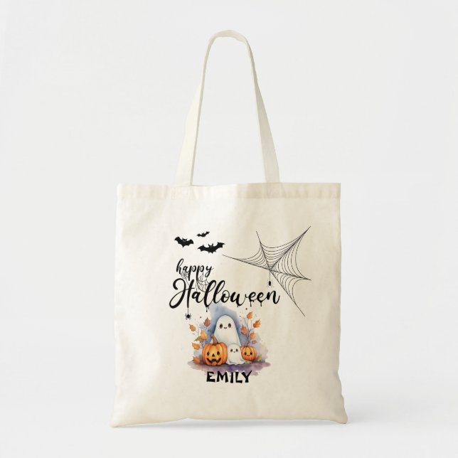 Charming Customisable Halloween  Tote Bag (Front)