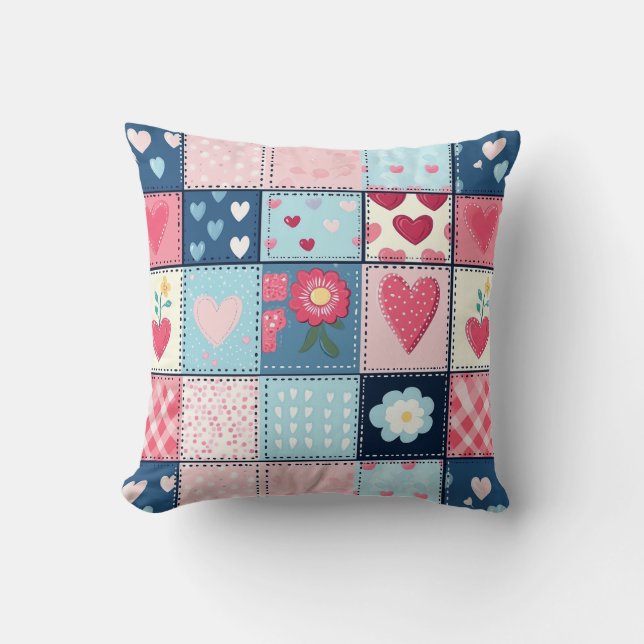 Charming Cute Patchwork Design  Cushion (Front)