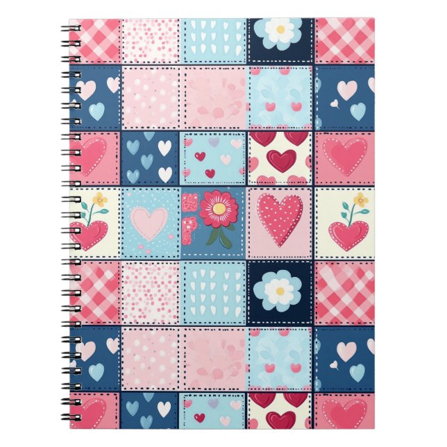 Charming Cute Patchwork Design  Notebook (Front)