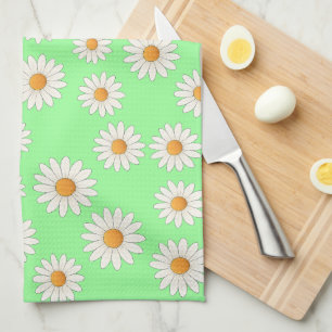 Charming Daisy Floral Kitchen Towel
