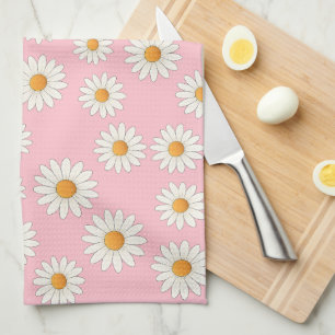 Charming Daisy Floral Kitchen Towel