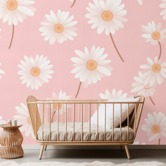 Charming Daisy Kids Room Pattern | Soft Pink Wallpaper (Creator Uploaded)