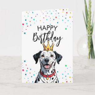 Charming Dalmatian Dog Birthday Card