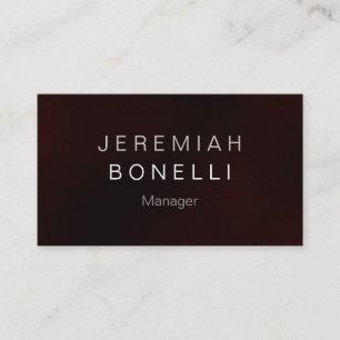 Charming Dark Red Professional Business Card
