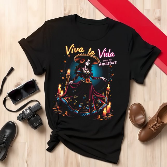 Charming Day of the Dead Viva La Vida T-Shirt (Creator Uploaded)
