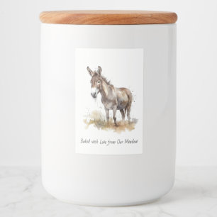 Charming Donkey Serenity, custom Food Label