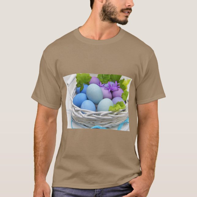 Charming Easter Eggs in Basket Joy T-Shirt (Front)