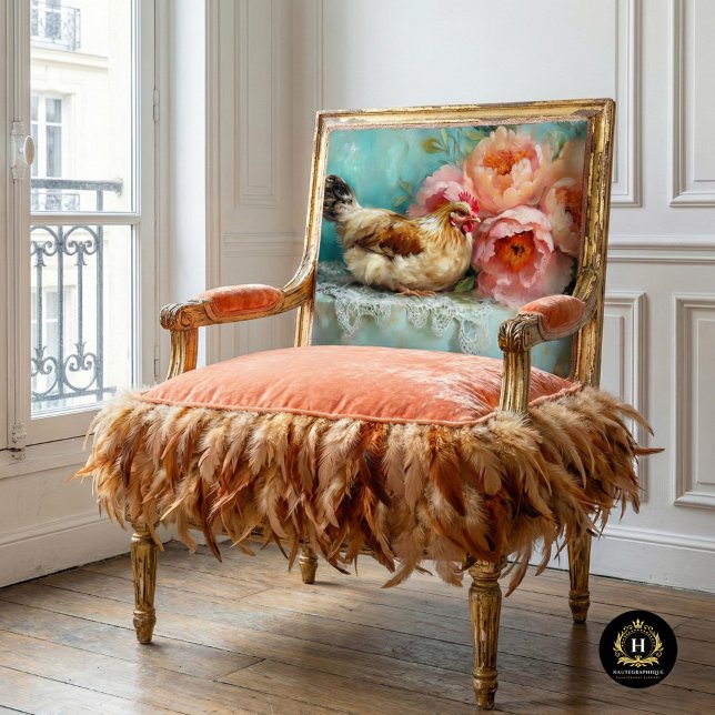 Charming Easter Rustic Chicken Peonies Decoupage Tissue Paper (Creator Uploaded)