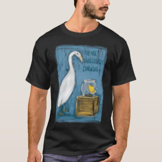 Charming Egret and Fish T-Shirt