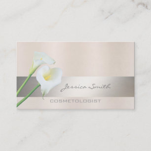 Charming elegant chic luxury romantic calla lily business card