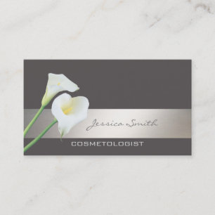 Charming elegant chic luxury romantic calla lily business card