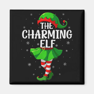 Charming Elf Christmas Girls Women Elf Squad Xmas  Magnet