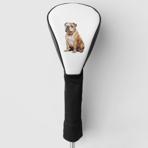 Charming English Bulldog Portrait - Adorable Canin Golf Head Cover