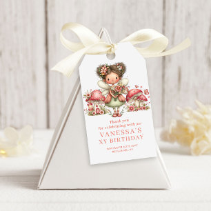 Charming Fairy 5th Birthday Blush Floral Favour Gift Tags