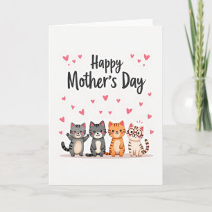 Charming Feline Mothers Card