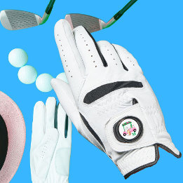 Charming Feminine Golf Cart Clubs Monogram Glove