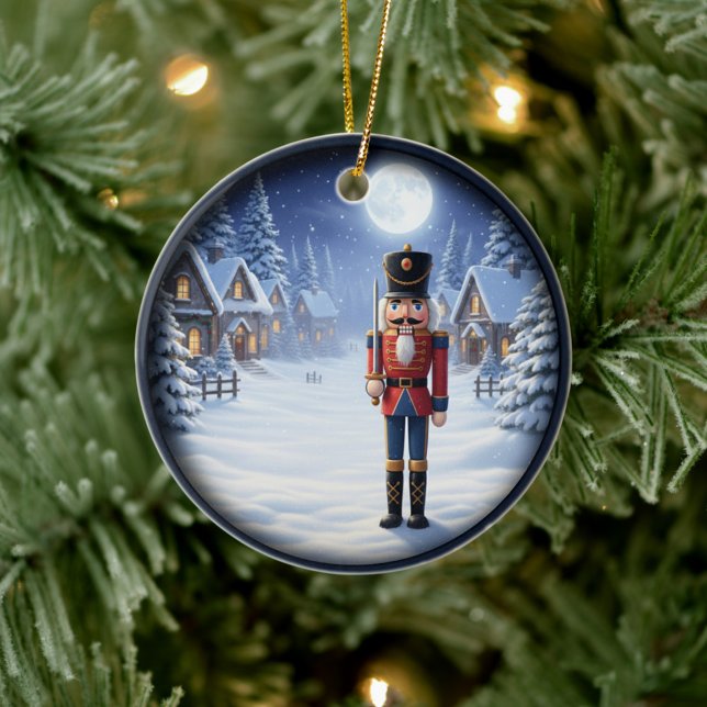 Charming Festive Christmas Scene Ceramic Tree Decoration (Creator Uploaded)