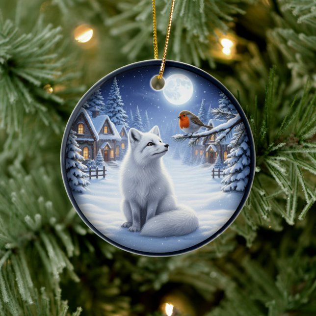 Charming Festive Christmas Scene Ceramic Tree Decoration (Creator Uploaded)