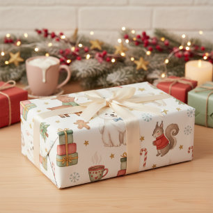 Charming Festive Friends Christmas Gift Wrap